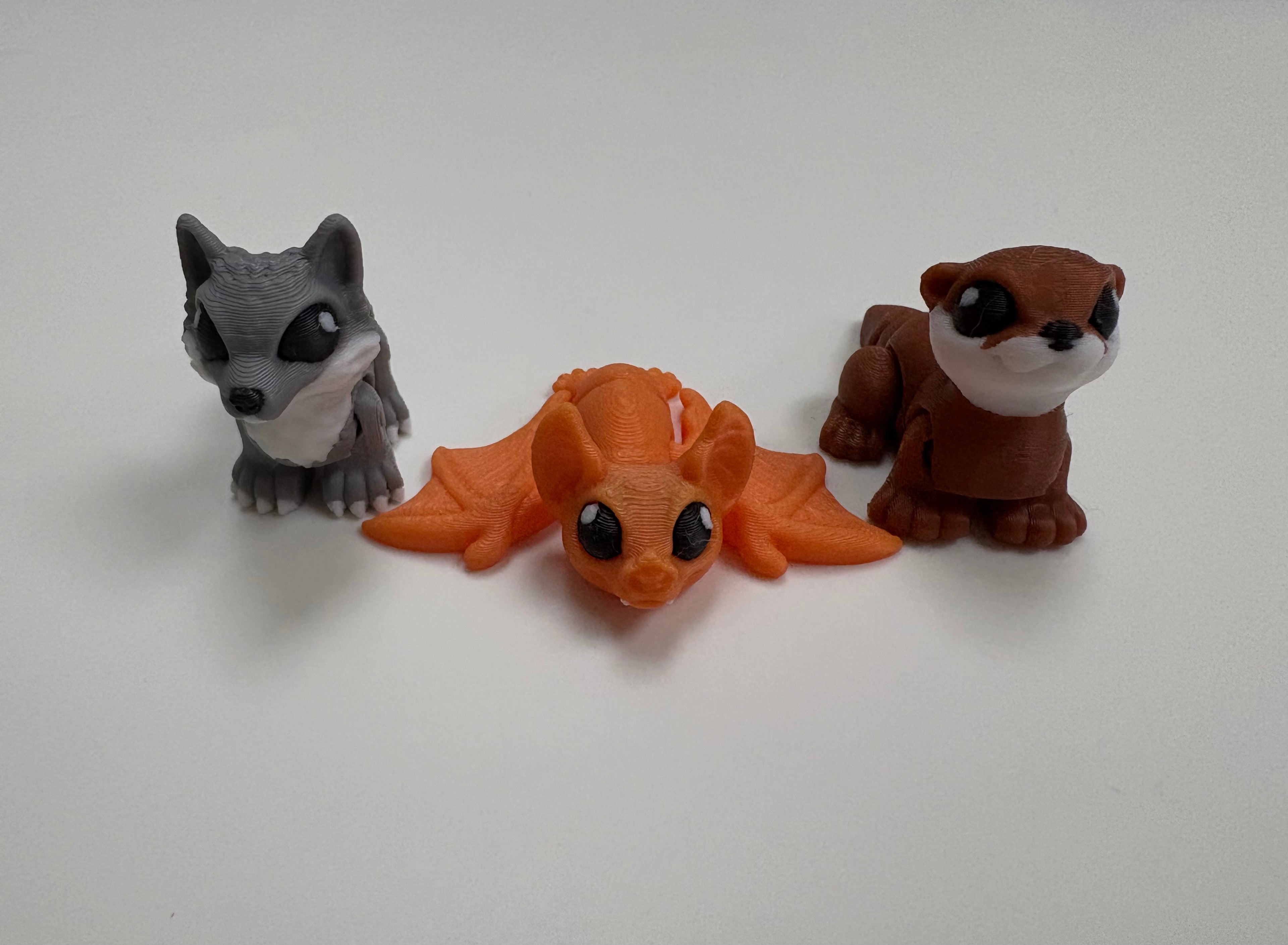 3 Woodland Animal Fidget Toys - 3D Printed