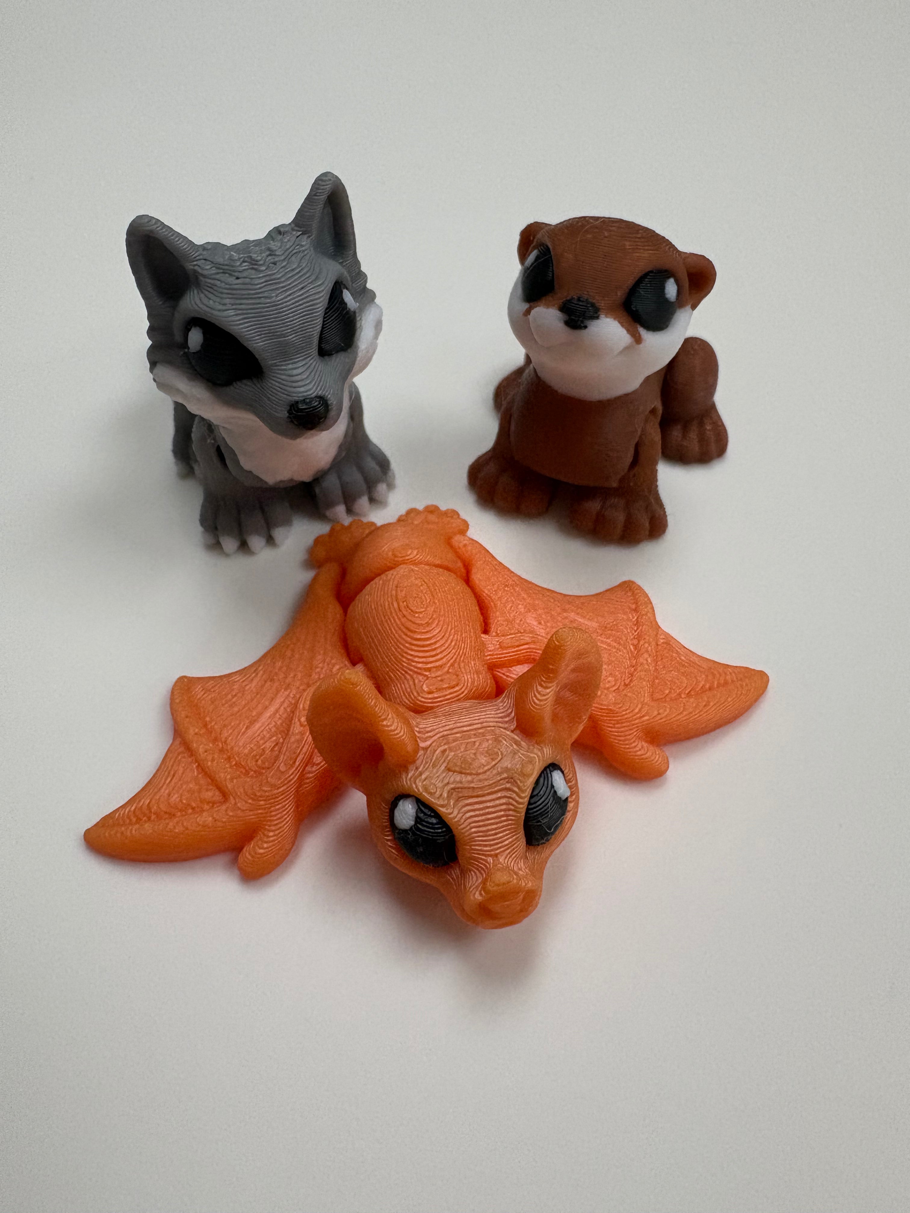 3 Woodland Animal Fidget Toys - 3D Printed